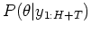 $ P(\theta \vert y_{1:H+T})$
