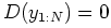 $ D(y_{1:N}) = 0$