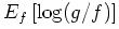 $\displaystyle E_{f}\left[\log(g/f)\right]$
