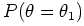 $\displaystyle P(\theta = \theta_{1})$