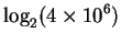 $\displaystyle \log_2 (4 \times 10^6)$
